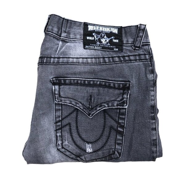 Vintage True Religion Jeans Size 40 RICKY Gray - Picture 1 of 7